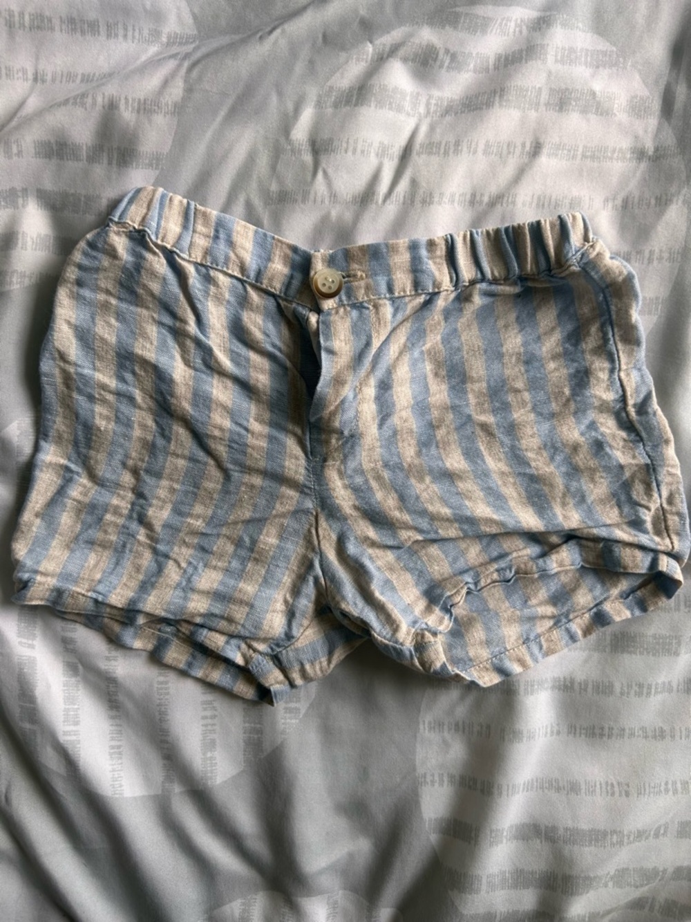 Mayoral Blue and Cream Striped High-Waist Women’s Shorts
